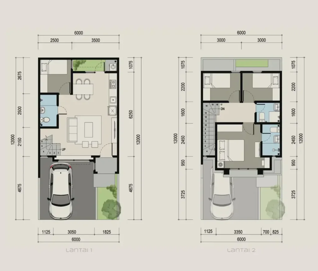 Denah Rumah Hortis 6 Citra Garden Serpong