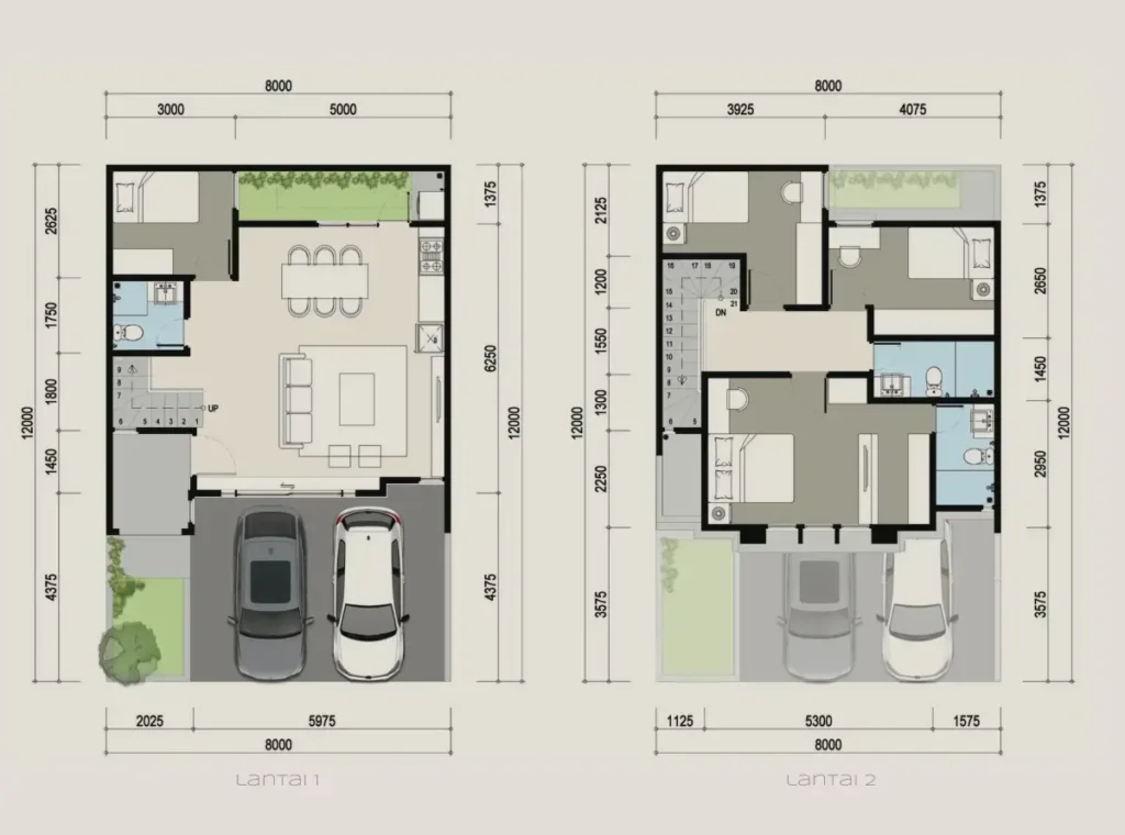 Denah Rumah Hortis 8 Citra Garden Serpong